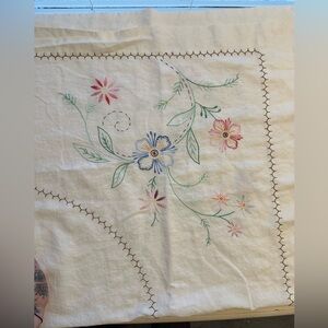 Vintage embroidered tablecloth